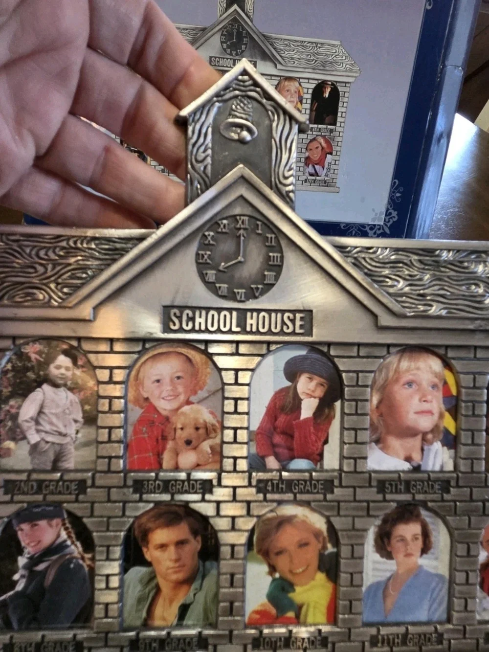 School House Picture Frame Plaque with Vintage Class Portraits